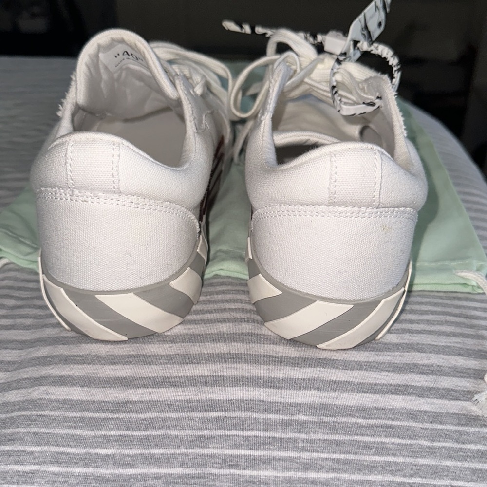 Off- White Vulcanized Eco Canvas Sneakers - Picture 6 of 16